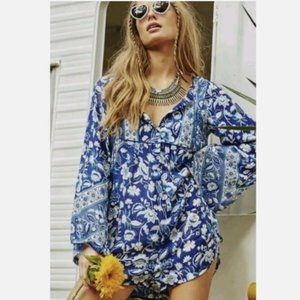 Spell Blue Floral Jumpsuit